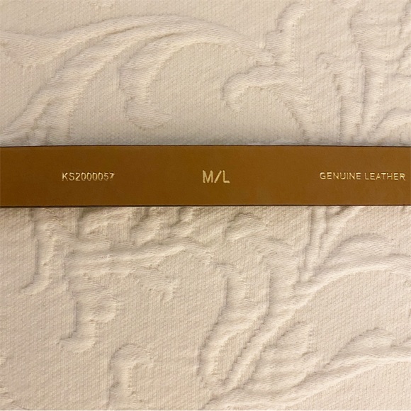 NWOT Kate Spade Dark Blue Kissing Birds Leather Belt Size M/L - Picture 9 of 10